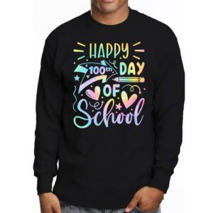 Tie Dye Happy 100th Day Of School Teachers Students Kids Longsleeve Tee 3 Tie Dye Happy 100th Day Of School Teachers Students Kids Longsleeve Tee 3