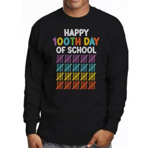 Tie Dye Happy 100th Day Of School Teachers Students Kids Longsleeve Tee 3 4