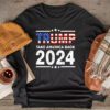 Trump 2024 flag take America back men women - Trump 2024 Longsleeve Tee