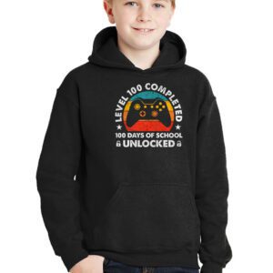 Video Gamer Student 100th Day Teacher 100 Days of School Hoodie 2 1