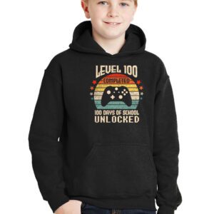 Video Gamer Student 100th Day Teacher 100 Days of School Hoodie 2 4