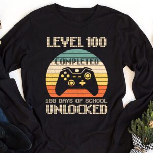 Video Gamer Student 100th Day Teacher 100 Days of School Longsleeve Tee 1 3