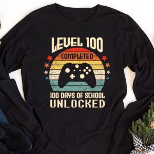 Video Gamer Student 100th Day Teacher 100 Days of School Longsleeve Tee 1 4