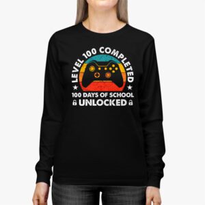 Video Gamer Student 100th Day Teacher 100 Days of School Longsleeve Tee 2 1