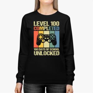 Video Gamer Student 100th Day Teacher 100 Days of School Longsleeve Tee 2 2