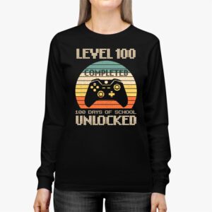 Video Gamer Student 100th Day Teacher 100 Days of School Longsleeve Tee 2 3