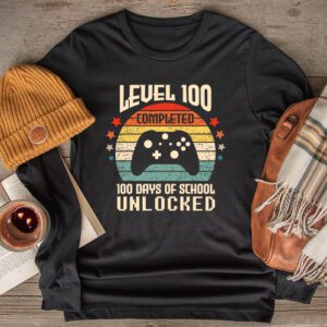 Video Gamer Student 100th Day Teacher 100 Days of School Longsleeve Tee