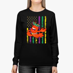 American Flag Mardi Gras Longsleeve Tee Mardi Gras Crawfish Outfit Longsleeve Tee 2 3