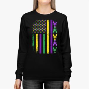 American Flag Mardi Gras Longsleeve Tee Mardi Gras Crawfish Outfit Longsleeve Tee 2