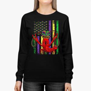 American Flag Mardi Gras Longsleeve Tee Mardi Gras Crawfish Outfit Longsleeve Tee 2 4