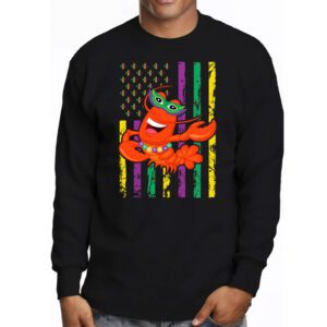 American Flag Mardi Gras Longsleeve Tee Mardi Gras Crawfish Outfit Longsleeve Tee 3 3