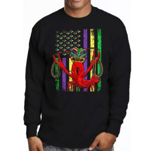 American Flag Mardi Gras Longsleeve Tee Mardi Gras Crawfish Outfit Longsleeve Tee 3 4