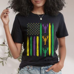 American Flag Mardi Gras T shirt Mardi Gras Crawfish Outfit T Shirt 1 1