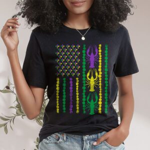 American Flag Mardi Gras T shirt Mardi Gras Crawfish Outfit T Shirt 1 2