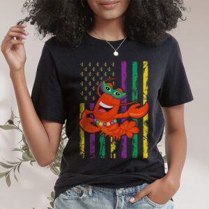 American Flag Mardi Gras T shirt Mardi Gras Crawfish Outfit T Shirt 1 3