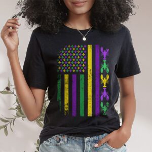 American Flag Mardi Gras T shirt Mardi Gras Crawfish Outfit T Shirt 1