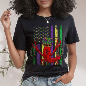 American Flag Mardi Gras T shirt Mardi Gras Crawfish Outfit T Shirt 1 4