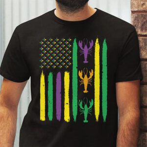 American Flag Mardi Gras T shirt Mardi Gras Crawfish Outfit T Shirt 2 1