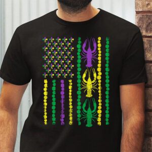 American Flag Mardi Gras T shirt Mardi Gras Crawfish Outfit T Shirt 2 2