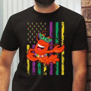 American Flag Mardi Gras T shirt Mardi Gras Crawfish Outfit T Shirt 2 3