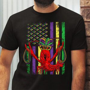 American Flag Mardi Gras T shirt Mardi Gras Crawfish Outfit T Shirt 2 4