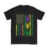 American Flag Mardi Gras T-shirt Mardi Gras Crawfish Outfit T-Shirt