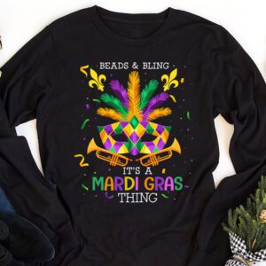 Beads and bling its a Mardi Gras thing Carnival Mardi Gras Longsleeve Tee 1 4