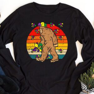 Bigfoot Mardi Gras Sasquatch Funny Men Kids Gift Tee Longsleeve Tee 1 4