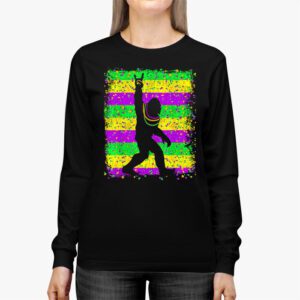 Bigfoot Mardi Gras Sasquatch Funny Men Kids Gift Tee Longsleeve Tee 2 2