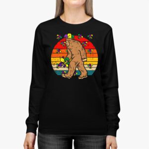 Bigfoot Mardi Gras Sasquatch Funny Men Kids Gift Tee Longsleeve Tee 2 4