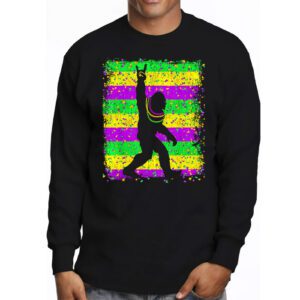 Bigfoot Mardi Gras Sasquatch Funny Men Kids Gift Tee Longsleeve Tee 3 2