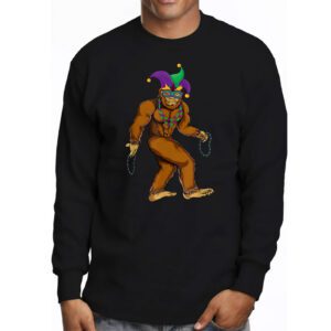 Bigfoot Mardi Gras Sasquatch Funny Men Kids Gift Tee Longsleeve Tee 3 3