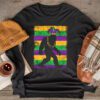 Bigfoot Mardi Gras Sasquatch Funny Men Kids Gift Tee Longsleeve Tee