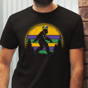 Bigfoot Mardi Gras Sasquatch Funny Men Kids Gift Tee T Shirt 2