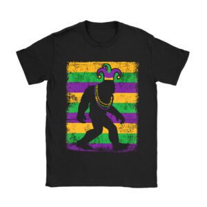 Bigfoot Mardi Gras Sasquatch Funny Men Kids Gift Tee T-Shirt