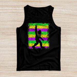 Bigfoot Mardi Gras Sasquatch Funny Men Kids Gift Tee Tank Top