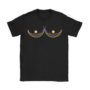 Boobshirt Mardi Gras 2024 Shirt Funny Beads Boobs Outline T-Shirt