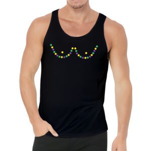 Boobshirt Mardi Gras 2024 Shirt Funny Beads Boobs Outline Tank Top 3 3