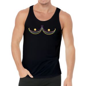 Boobshirt Mardi Gras 2024 Shirt Funny Beads Boobs Outline Tank Top 3