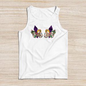 Boobshirt Mardi Gras 2024 Shirt Funny Beads Boobs Outline Tank Top