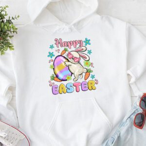 Bunny Pastel Spring Hunt Eggs Rabbit Happy Easter Day Outfit Hoodie 1 2