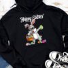 Bunny Pastel Spring Hunt Eggs Rabbit Happy Easter Day Outfit Hoodie