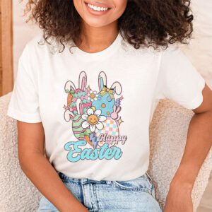 Bunny Pastel Spring Hunt Eggs Rabbit Happy Easter Day Outfit T Shirt 1 4