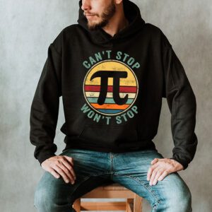 Cant Stop Pi Wont Stop Pi Day Vintage Retro Math Lover Hoodie 2 4