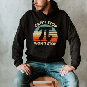 Cant Stop Pi Wont Stop Pi Day Vintage Retro Math Lover Hoodie 2 5