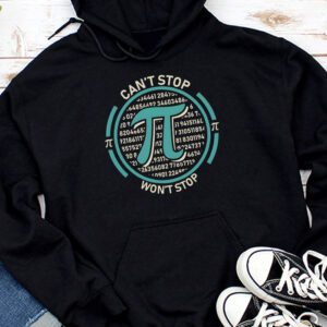 Can't Stop Pi Won't Stop Pi Day Vintage Retro Math Lover Hoodie