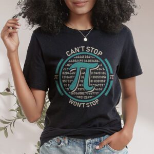 Cant Stop Pi Wont Stop Pi Day Vintage Retro Math Lover T Shirt 1