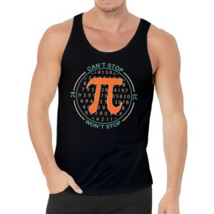 Cant Stop Pi Wont Stop Pi Day Vintage Retro Math Lover Tank Top 3 1