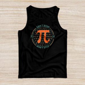 Can’t Stop Pi Won’t Stop Pi Day Vintage Retro Math Lover Tank Top
