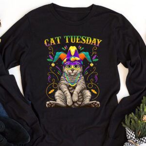 Cat Tuesday Mardi Gras Longsleeve Tee 1 4